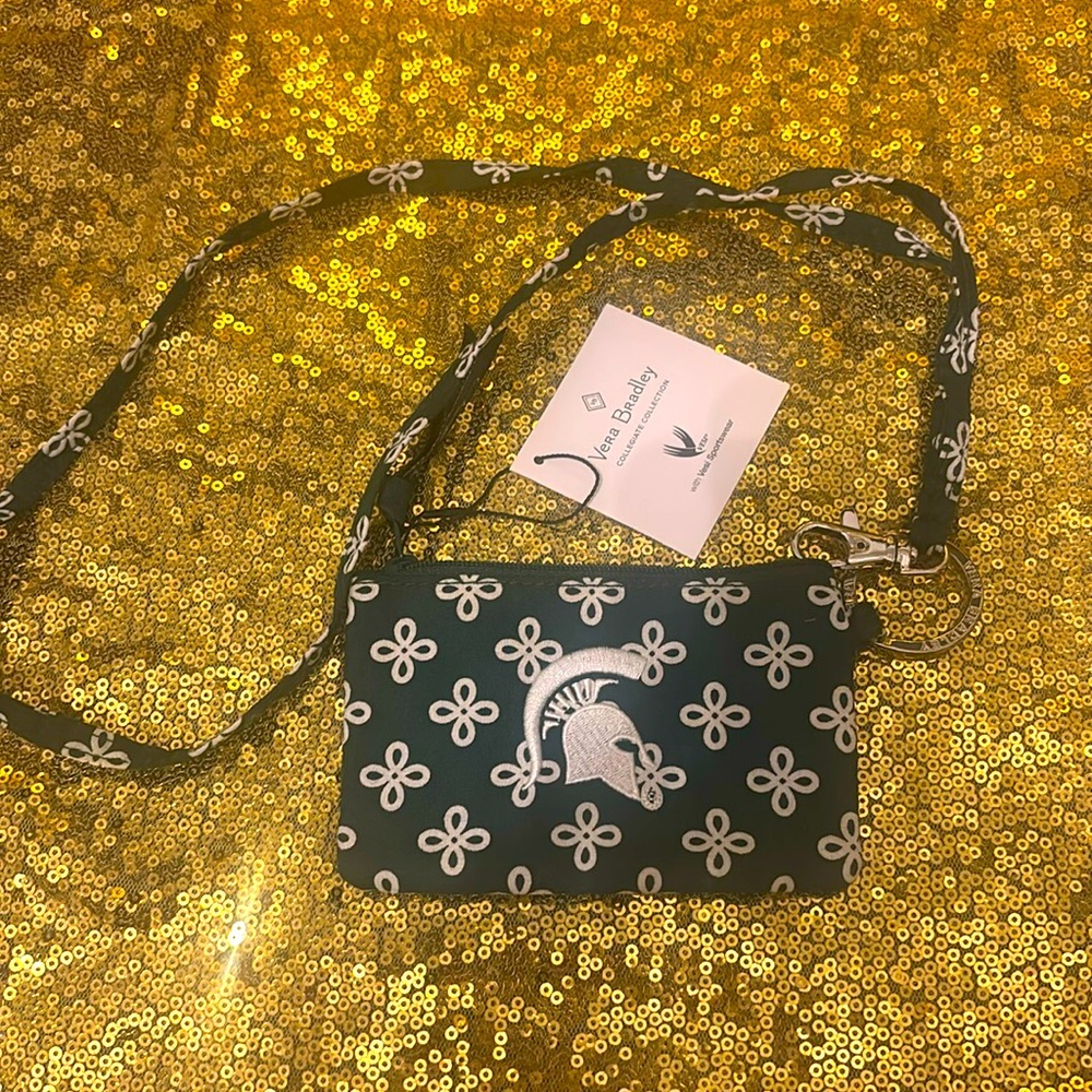 RARE!! Michigan State University Vera Bradley Lanyard MSU NWT